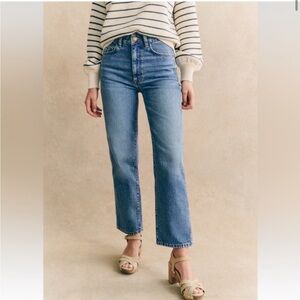 Sezane L'ICONIQUE DROIT TROUSERS The Iconic Straight Leg Denim Size 36/4/ Small